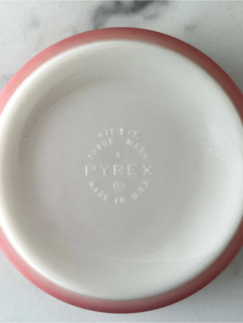 Pink Pyrex 471 Gooseberry Casserole Dish with Glass Lid